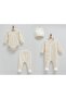 100% Cotton Cute Bear Set of 4 56-62 cm 1-3 Months Beige Crml.Bej.Ze1456 - 2