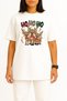 Oversized Hohoho New Year's Deer Chest Design Unisex T-Shirt - 2