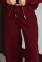 Women's 3 Thread Fleece Inside High Waist Çı piped Alazzo Sweatpants 1144 - 3