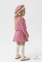 Baby Girl Winter Dress, Skirt, Jacket, Hat Set, Lumberjack Fabric Spring 3-Piece Combination with Buttons - 5