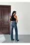 Women's High-Waisted Palazzo Stretch Fabric Stretchy Jeans Pants - 6