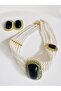 Luxury Pearl Choker Necklace and Earring Set - 5