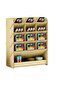 DIY Wooden Desk Organizer Box, Multifunctional Pen Holder for Office School