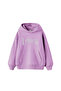Lylies Stone Printed Oversized Unisex Purple Hoodie