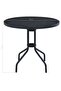 Garden Table | Black | Powder coated steel | 80 cm | Durable - 4