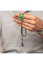 Silver Kazaz Tassel Green Crimped Amber Prayer Beads - 2