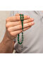 Silver Green Kazaz Tassel Tassel-Adorned Amber Prayer Beads - 3