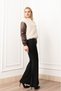 Women's Winter Beige Coat Urban Luxe Leather Sleeves Plush Coat Stylish Daily Comfortable 2606 - 2