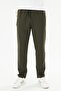 Plus Size Men's Cotton Zipper Pocket Sweatpants Khaki 7814B-H - 4