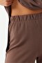Women's Elastic Waist Textured Trousers - 6