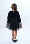 Girls' Velvet Layered Ruffle Detailed Dress - 6