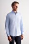 Blue Half Italian Collar Long Sleeve S Slim Fit Cotton Shirt 1004255189