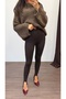 Women's Nevür Detailed Leggings with Elastic Legs (Füze) - 3