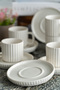 Saturn 12 Piece 6 Person Porcelain Coffee Cup Set - 8