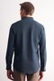 Navy Blue-Khaki Long Sleeve Buttoned Collar Self-Patterned 100% Cotton Slim Fit Shirt 1004255199 - 5