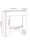 Fireplace Surround White 81x18x82 cm Engineered Wood - 3