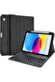 iPad 11th/10th Gen 11/10.9in PU Leather Case with Detachable Wireless Keyboard - Black