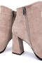 Women's Genuine Leather Stone Suede Heeled Boots - 5