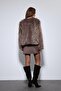 Coffee Suni Faux Fur Coat - 7