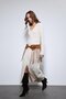 Ecru Slit Detailed Knitwear Dress - 3