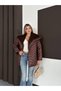 Women's Belted Fur-Lined Inflatable Coat Brown - 6