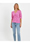 Women's Lace V-Neck Gathered Woven Wrap Blouse - 3