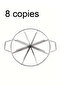 8-copies stainless steel cake cutter, a kitchen gadget suitable for bakeries&restaurants&homes.