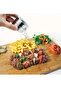 6 pcs Stainless Steel Magnetic Spice Jars, Includes Base, Transparent Lid, Sieve, and Magnetic Shelf - 5