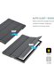 for Galaxy Tab A8 10.5 Case Slim Stand Hard Back Shell Protective Smart Cover - Grey - 7