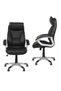 Διευθύνουσα καρέκλα KAVIS, Δερμάτινο, Μαύρο - 2