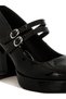 Women Double Strap Mary Jane Sandals in Black - 4