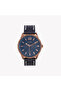 Men's Rose Gold & Blue Leather Watch | ZK131G2LS-4143