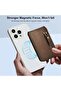 MagSafe-Compatible Magnetic Leather Card Holder Wallet for iPhone 12–16 Series, Brown - 5
