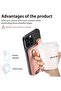 Magnetic Wallet PU Leather Flip Case with Zipper Pocket and RFID Blocking - Pink - 5