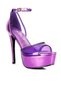 Women Purple Diamante Detail Stiletto Platform Sandals