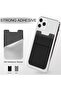 Elastic Adhesive Card Holder for Phone (2 Pack, Black & Grey) - 4