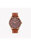 Men's Rose Gold Leather Watch, Quartz | ZK131G2LS-72