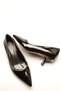 Black patent leather women's heels - 4