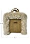 - Ayşe 4723 Handmade Plush Fur Model Tress Rope Handbag / 24 cm X 27 cm - 2
