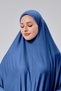 Women's Two Piece Prayer Dress with Headscarf Organic Cotton Elastic Sleeve Non-Slip Skirt Combed Hijab - 4