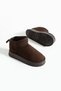 Women's Mini Brown Suede Thick Sole Women's Boots with Fur Inside (Sole 4 cm) - 4