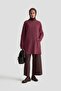 تونيك محبوك أساسي 25KD1118 أحمر كلاريت