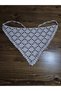 Stone Colored Square Model Hand-Knitted Bandana - 4