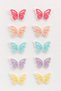 Girl's Butterfly Hair Clip Blue Pink Lilac Fuchsia Yellow 10-Pack