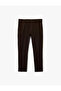 Viscose Pocketed Slim Fit Pleated Fabric Trousers - 3