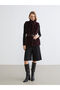 Peak New Season Mock Neck Women's Fur Vest with Belt at the Waist - 2