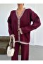 Triko Double Set with Striped Detail