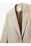 Buttoned Long Sleeve Extra Long Blazer Jacket with Pockets - 6