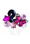 Pink Butterfly Star Balloon Foil Set Birthday Set Age 2