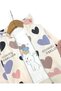 Heart Patterned Hooded Cardigan Baby Girl Tracksuit Set 3-Piece Set 6-9-12-18-24 Months L 100% Cotton - 4